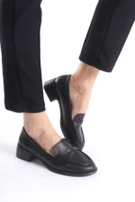 Kadın Loafer Ayakkabı Siyah Mat - Günlük Rahat Kadın Ayakkabı - Görsel 4