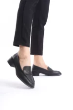 Kadın Loafer Ayakkabı Siyah Mat - Günlük Rahat Kadın Ayakkabı - Görsel 2