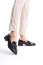 Kadın Loafer Ayakkabı Siyah Rugan - Şık ve Zarif Günlük Kadın Ayakkabı - Görsel 2